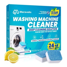 Maravello Washing Machine Cleaner Tablets 28 Pack Highly Efficient Laundry