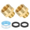 PATIKIL 1/2" G Female x 3/4" N PT Female Brass