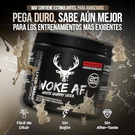 Bucked Up Woke AF Pre Entreno Pre Workout | Estimulantes + Beta Alanina + Citrulina + Cafeina Anhidra Microencapsulada| Entrenamiento, Energía, Desemp