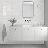 Vamos Tile 100-Piece Glossy Dolomite White Peel and Stick Backsplash