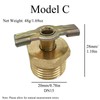5 Pieces Brass Water Drain Valve, DN15 1/2 Inch Air