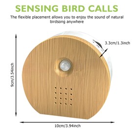 WIYETY Vogelgezwitscher Bewegungsmelder-Box: Vogelgeräusche Box mit Wandhalterung, Naturgeräusche Box Vogelgezwitscher Bewegungsmelder