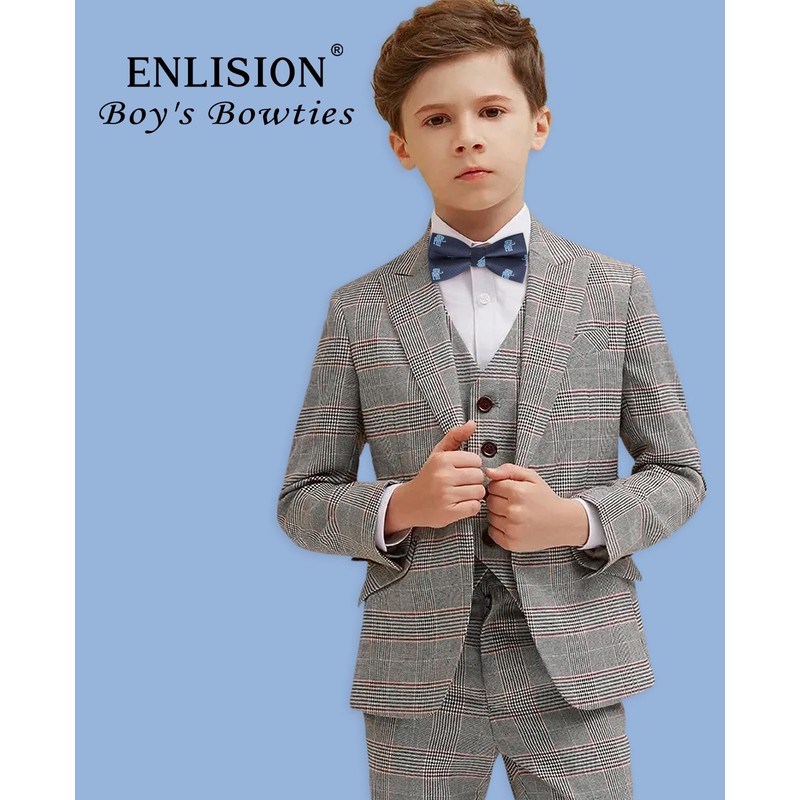 Enlision Blue Kids Bowtie Pre Tied Bow Ties for Boys
