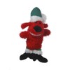 Multipet's Red 6-Inch Santa Loofa Plush Dog Toy That Squeaks