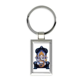 Ganesh Hindu : Gift Rectangular Keychain Indian God Ganpati For Home Wall Decor