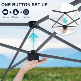 COOSHADE Durable Easy Pop Up Canopy Tent 10x10Ft, Forest Green