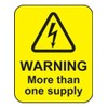 Caledonia Signs 59814 Warning More Than One Supply Label, 40 x 50 mm (Pack of 100)