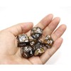 DND Dice Set RPG Brown 7-Die Dice Set Fit Dungeons