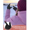 Becellen Elegant Winter Gloves, Windproof Wool Gloves for Women with