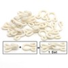 10 Sets White Covered Hook and Eye Fastenings Sewing Closure