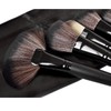 URBANMAC Fiber Bristle Makeup Brush Set with Black Leather Case-