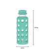 Lifefactory 9-Ounce Glass Water Bottle with Flat Cap and Silicone