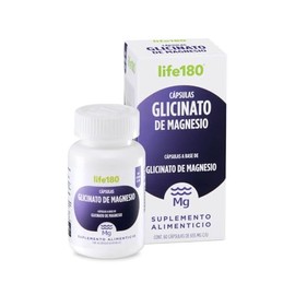 Life180 Glicinato de Magnesio con 60 Cápsulas | Suplemento Alimenticio para Relajación Profunda y Calma Mental