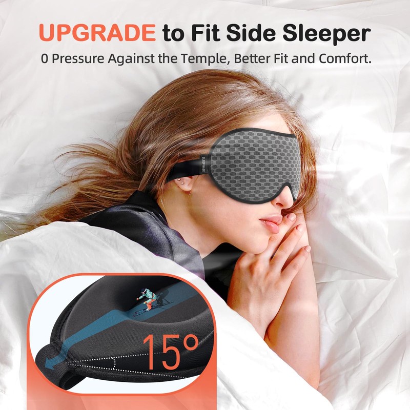 INNELO Sleep Mask, 2023 Soft Comfortable Light Blocking Eye Mask