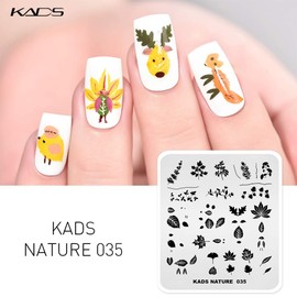 KADS Nail Stamping Plates Nature Template Image Design for DIY Nail Art Decoration (NA035)