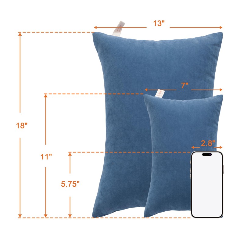 NTBAY 2 Pack Tiny Pillows, 11"x7" Microfiber Mini Pillows for