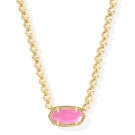 Kendra Scott Elisa Beaded Necklace, 14K Gold-Plated Brass, Fashion Jewelry for Women, Azalea Illusion