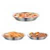 Tobeelec 3 Pcs Stainless Steel Pie Pan Set, Pizza Pan