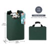 Qilmy Hunter Green - Canasta Cesto para la Colada, Grande,
