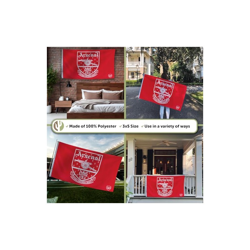 Desert Cactus Arsenal Flag - 3x5 Feet Durable Soccer Banner