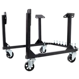 ROCKRAIN 750LBS Heavy-Duty Engine Cradle: Industrial Steel Motor Stand with 360° Swivel Casters - Compatible with BB-Chevy & GEN-1 SB-Chevy Engines - Includes Hardware Kit for Easy Assembly
