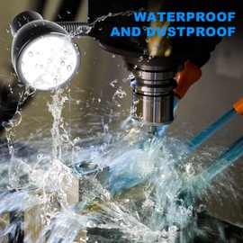 Flexible Work Light, 12W Machine Light, 1200 Lumen Flexible Work Light for Lathe milling Machine, Drilling Machine, Industrial Lighting, Workbench Lighting (1200LM Screw Mount Base)