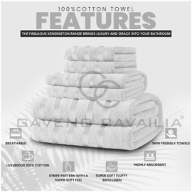 GC GAVENO CAVAILIA 500 GSM Hand Towels, Washable Egyptian Cotton Towels, 4 Pack Quick Dry Towel For Gym Saloon, White