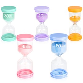 GHVACZS Sanduhren Set, 5 Farben Sanduhr, 3 10 30 45 60 Minuten Sanduhren, Geeignet für Zuhause, Klassenzimmer, Büro, Fitnessstudio