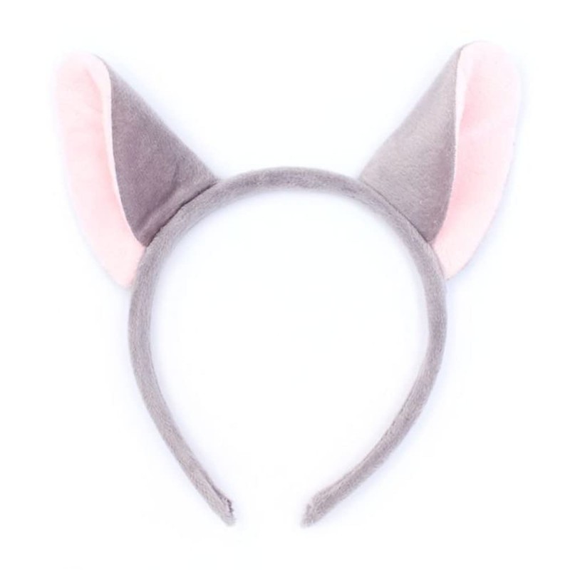 Grey and Pink Mouse Ears Fancy Dress Hair Alice Band