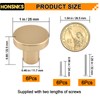 HONSNKS Gold Round Metal Dresser Drawer Knobs, Brushed Solid Brass