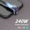Poyiccot 180 Degree USB C Adapter 240W, 2-Pack U Shape
