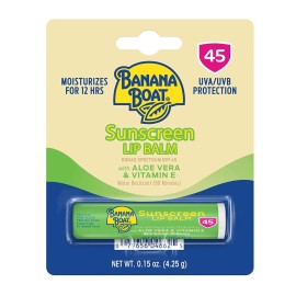 Banana Boat Sunscreen Lip Balm with Aloe Vera Lip Protection, Broad...
