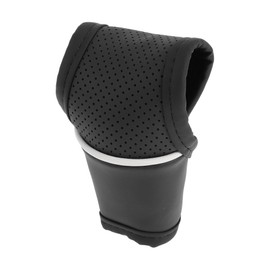 HOPESPANNER Universal Car Gear Shift Knob Cover Stick Shifting Handle Protector Automotive Manual Leather 1 Pc Anti-Slip Black