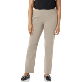 Briggs New York Women's Super Stretch Millennium Welt Pocket Pull on Career Pant, Cobblestone, 18