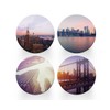 4 x Round New York Coasters - Sunset America USA