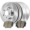 AutoShack Front and Rear Brake Kit Rotors and Ceramic Pads