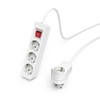 Hama 3-Way Socket Strip with Integrated Socket in Plug (Multiple