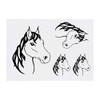 4 x 'Horse's Face' Temporary Tattoos - Water Resistant, Skin-Safe,