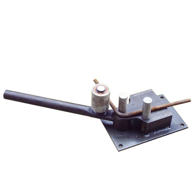 Manual Rebar Bender Tool, 4-14mm Capacity for Steel Bar &