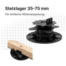 Sanpro Decking Support Bracket: Height Adjustable & Quick Release Size 35-75mm