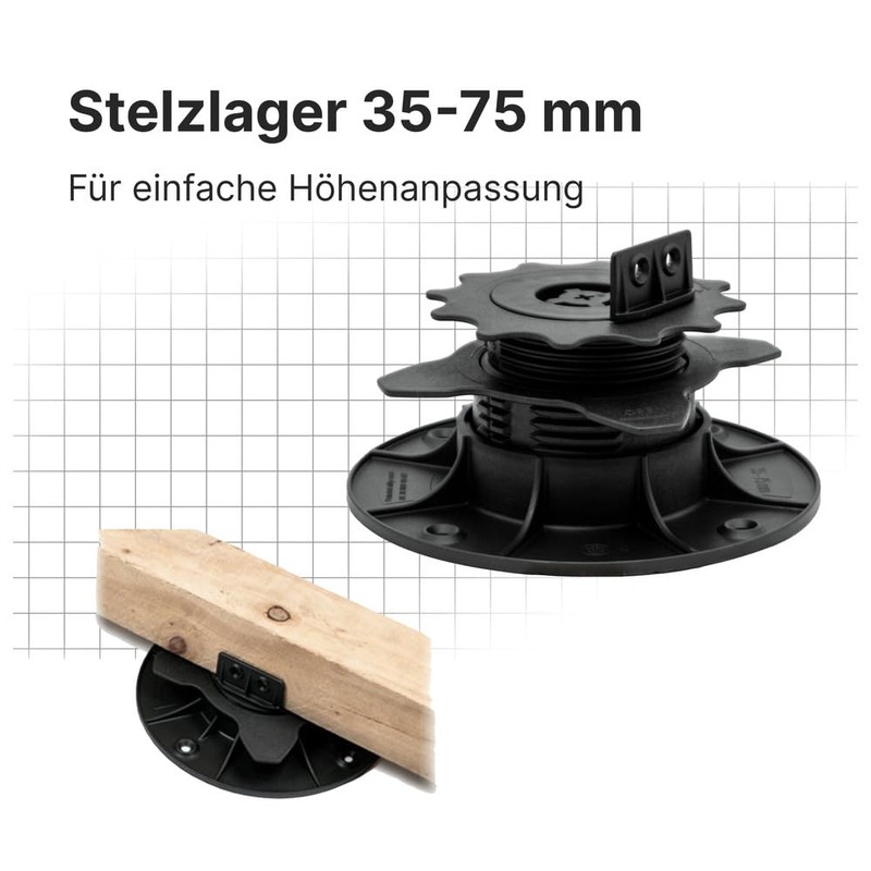 Sanpro Decking Support Bracket: Height Adjustable & Quick Release Size