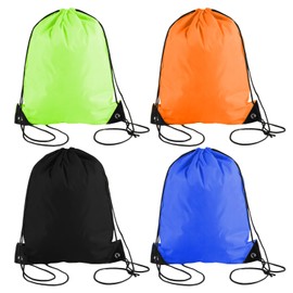 WUFGWBD 4 Pieces Of Polyester Drawstring Pockets, Waterproof Storage Bag, Large Capacity Storage Bag, Sports Storage Bag, Portable Storage Bag
