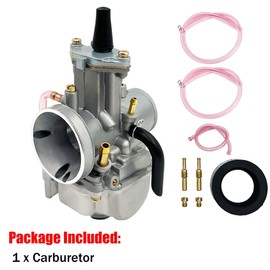 NewJ's Carburetor Carb 28mm Flat Slide Fit for 50cc 2 stroke Racing Scooter Dirt Pit Bike ATV Quad Motorcycle Replacement OKO PWK28 Carb