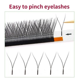 Maria Sasha Y Shape Eyelashes 0.05/0.07 YY Type V Lashes Extension W Salon Makeup Naturally Soft D Curl Mix Mink Cilios Beauty(12mm, 0.07-C)