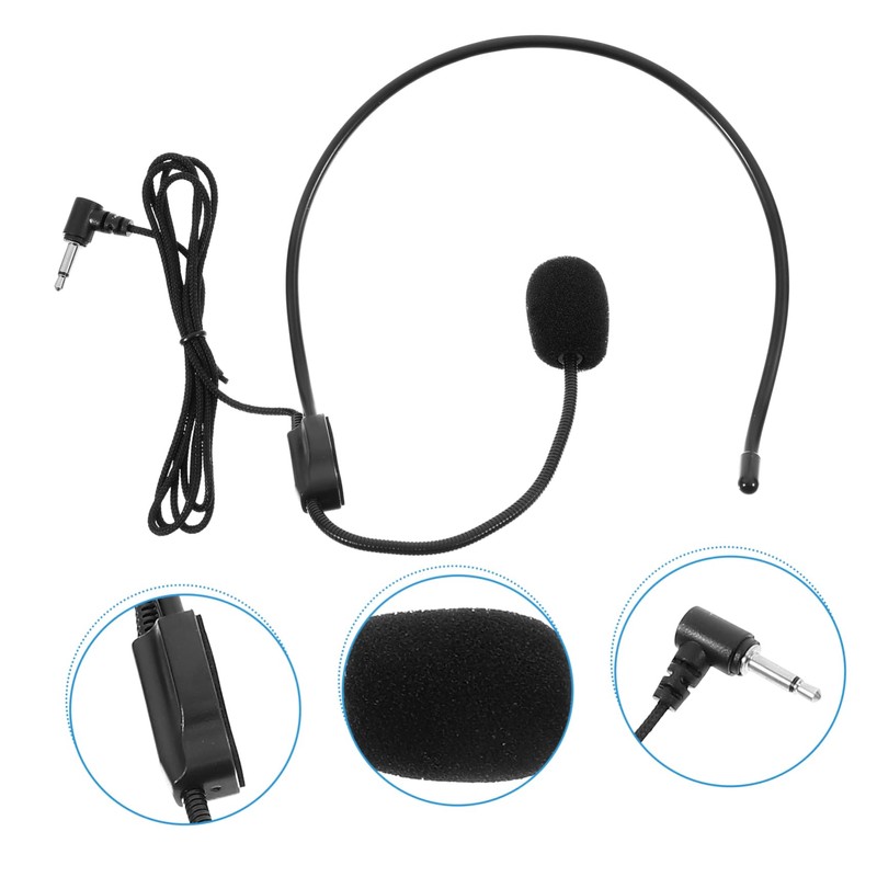 BESPORTBLE Wired Headset Microphone for Teachers and Tour Guides Voice