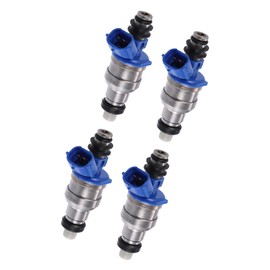 INFINAUTO Fuel Injector, for Mazda Miata Base 1.6L 1990-1993 for Mazda 626 DX, LX 2.2L 1990-1992 No.B6S7-13-250 Metal Silver Tone, 4pcs