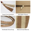 HuiYStar Large Straw Beach Bag for Women Summer Travel Braided
