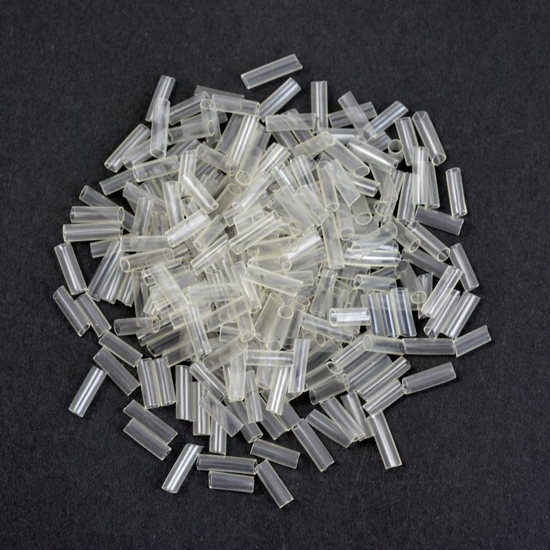 250 Pcs Hair Extension Shrink Tubes Shrinky Clear Tubes for