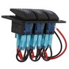 3 Gang Rocker Switch Overcurrent Protection LED Blue Backlit IP65