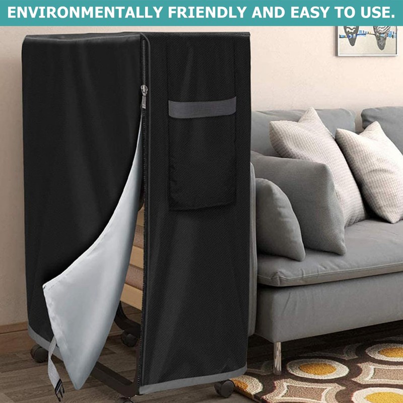 Nizirioo Black Waterproof Dustproof Folding Duvet: Storage Bag for Guest
